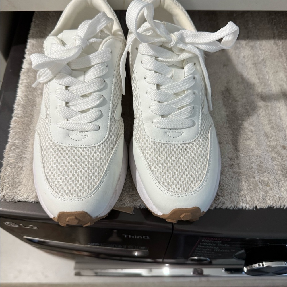 Dolce Vita White Mesh Sneakers
